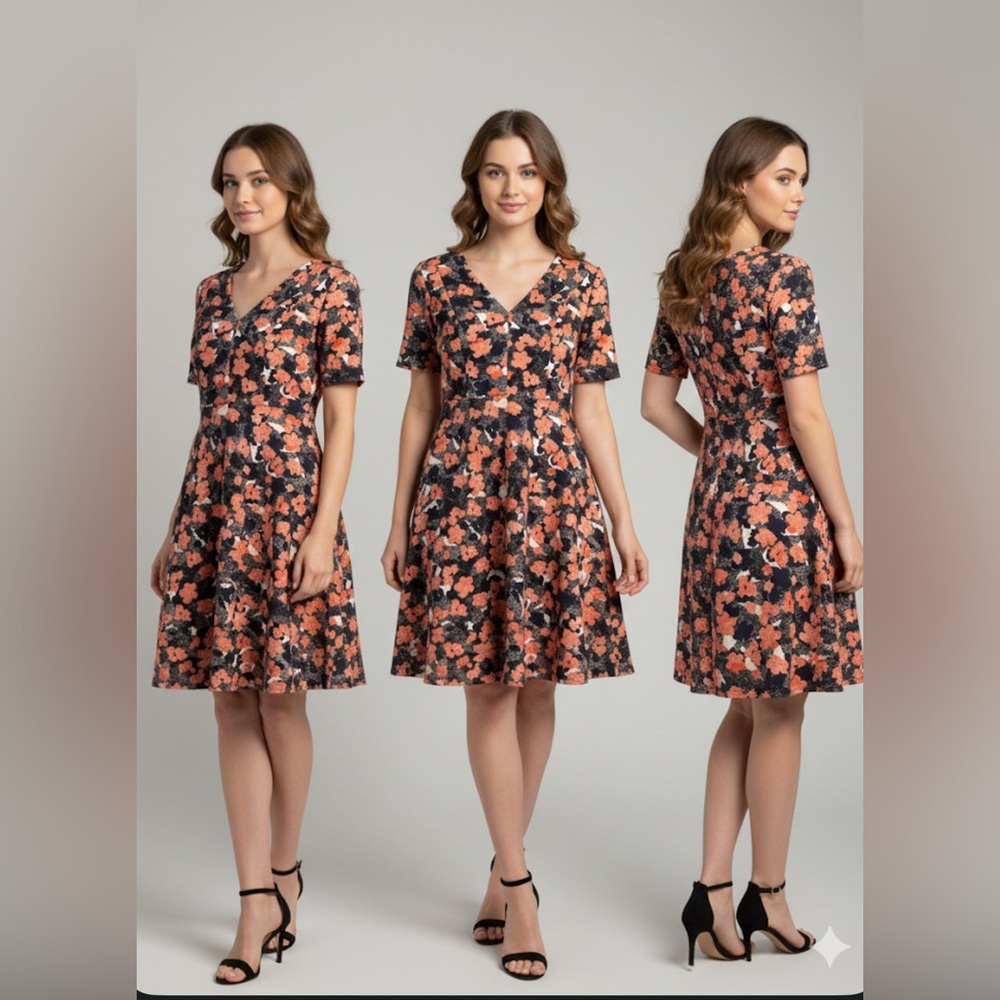 Donna Morgan V neck floral dress